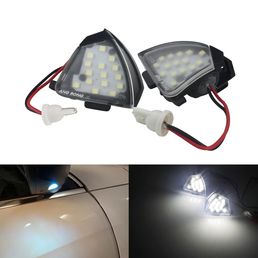 

ANGRONG 2x Canbus Светодиодная подсветка под зеркало для колокольчика для VW Golf MK5 2003-09 Golf Plus GTI R32 Eos Rabbit Jetta Passat Sharan Touran