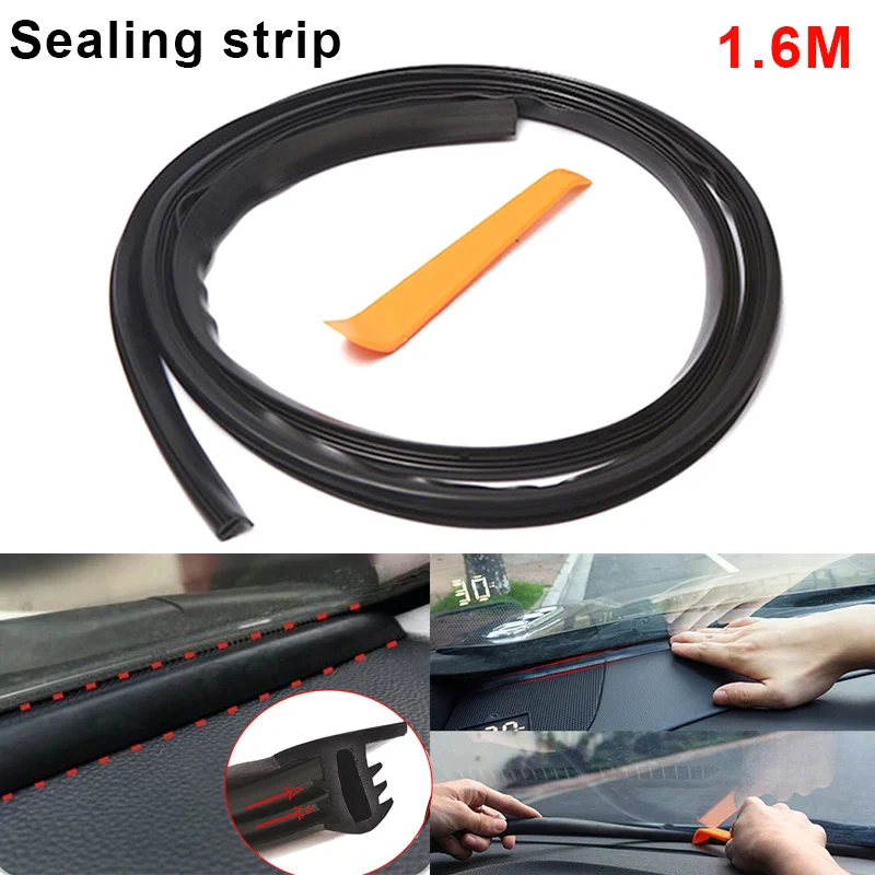 

1.6M Rubber Soundproof Dustproof Sealing Strip for Auto Car Dashboard Windshield F-Best