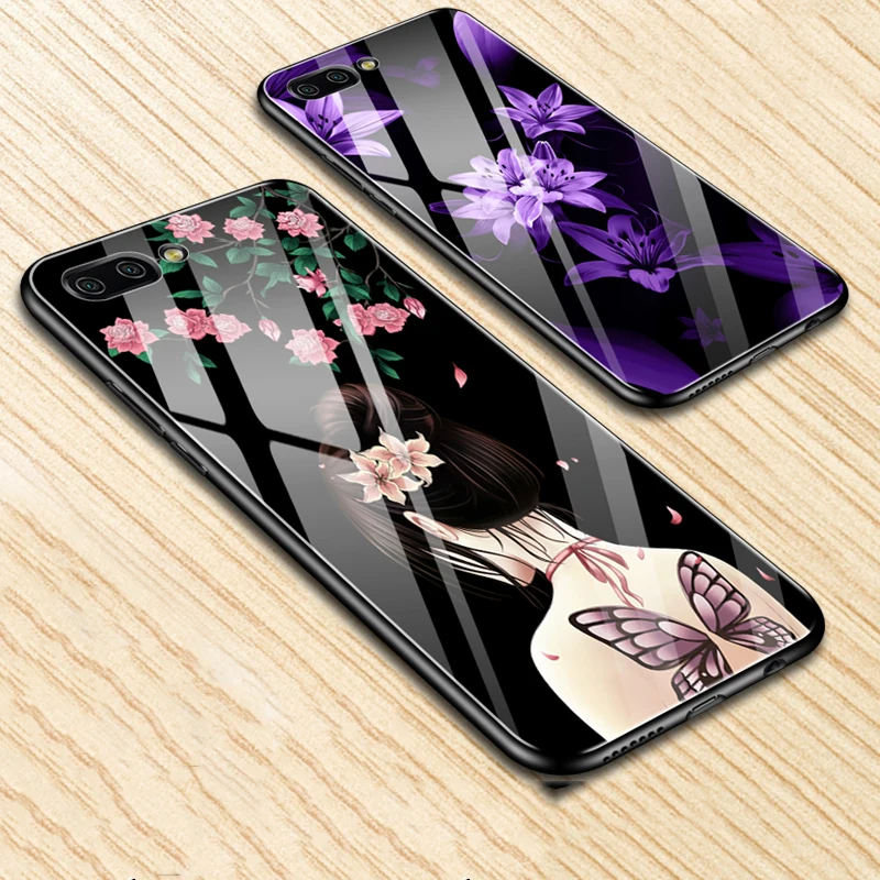 GKK Fashion for Huawei Honor V10 Case Back glass+Soft TPU Original Texture 360 Full Protection Cover honor 10 Fundas coque | Мобильные