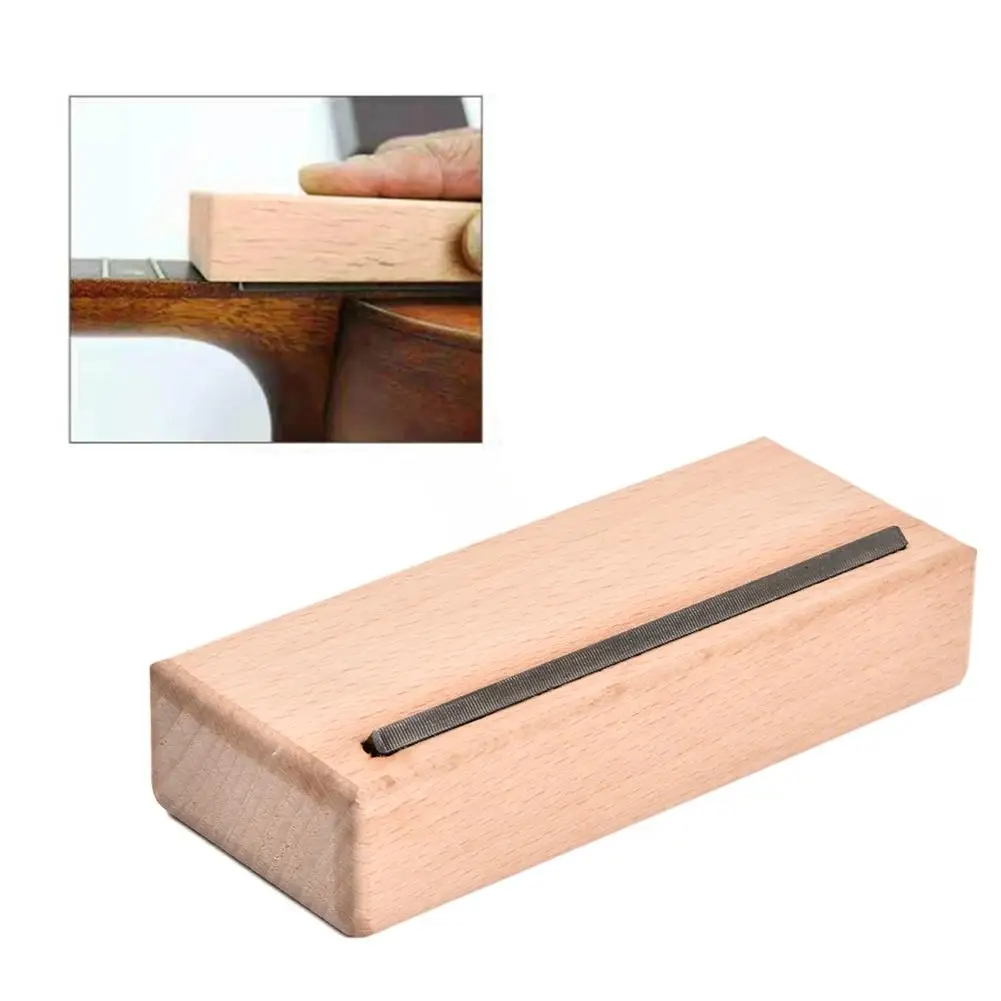 

Professional Guitar Fret Crowning File American Hard Maple Iron Narrow Dual Cutting Edge Bevel File Luthier Tool