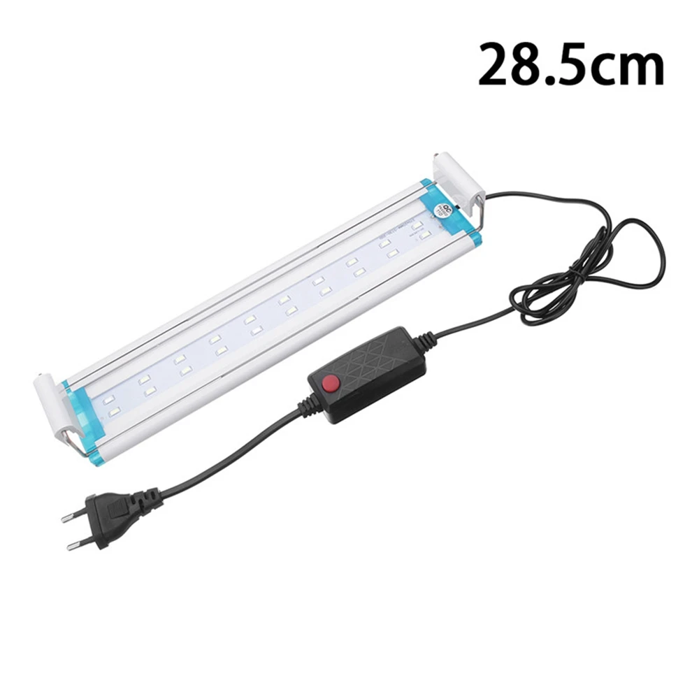 28.5CM 19-60 см светодиодный светильник для аквариума с кронштейнами 5730SMD Blub синий+ белый Регулируемый корпус из алюминиевого сплава AC220V - Цвет: 28.5CM
