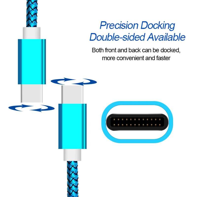Кабель USB Type C длиной 1 м и 2 для Huawei P20 Lite Samsung Galaxy Note 8 9 A3 A5 A7 2017 S8 S10 кабель зарядки