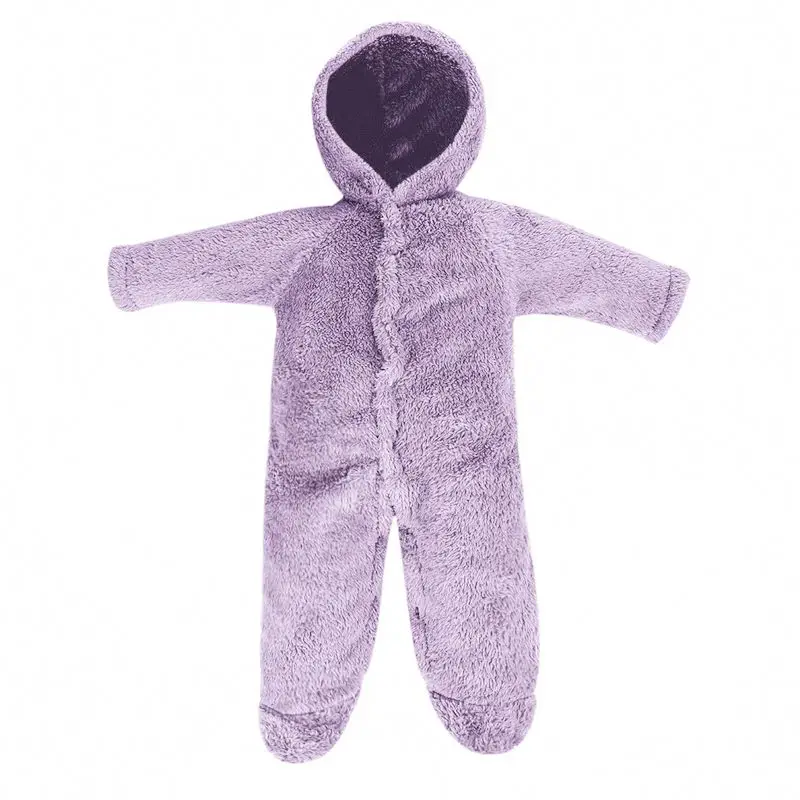 Purple Shujin/Одежда для новорожденных; хлопковые зимние детские комбинезоны с длинными рукавами; мягкая одежда для младенцев; Комбинезон для маленьких мальчиков и девочек - Цвет: Purple