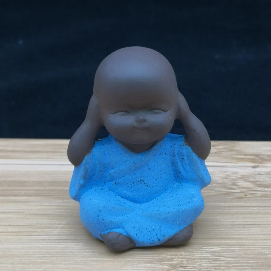 Маленькая статуя Будды, статуэтка монаха, tathagata, Индия, Йога, мандала, чай, домашнее животное, фиолетовые керамические изделия, декоративные керамические украшения, монах