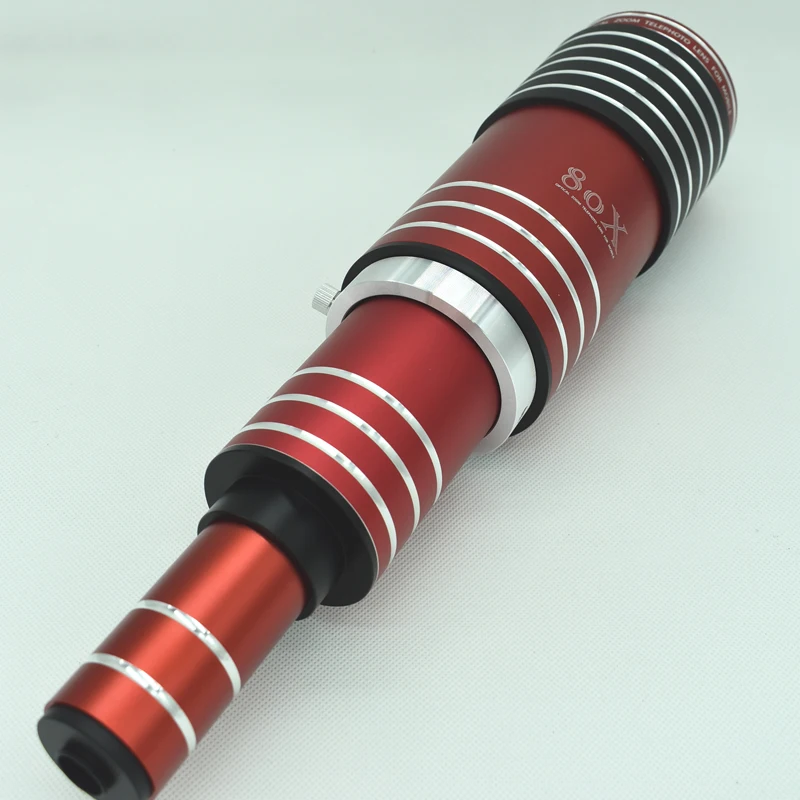 Универсальный алюминиевый супер 80X оптический зум телескоп телеобъектив линзы