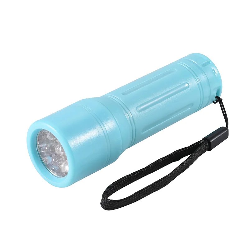 Coba led flashlight plastic torch 9*led bulbs use 3*AAA battery 800lm mini lamp portable floodlight camp night lights lantern