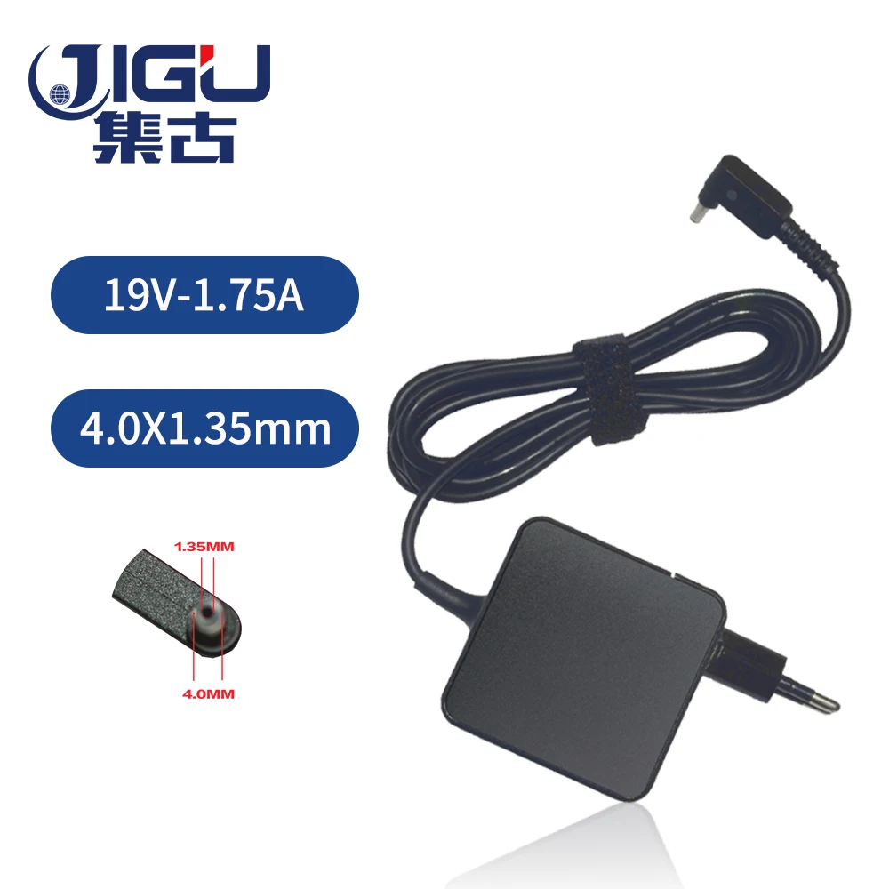 

JIGU 19V 1.75A 4.0X1.35mm ноутбук Зарядное устройство AC адаптер PowerFor Asus F201 F201E F202 F202E S200E T200TA T300CHI X200MA X201E X451MA