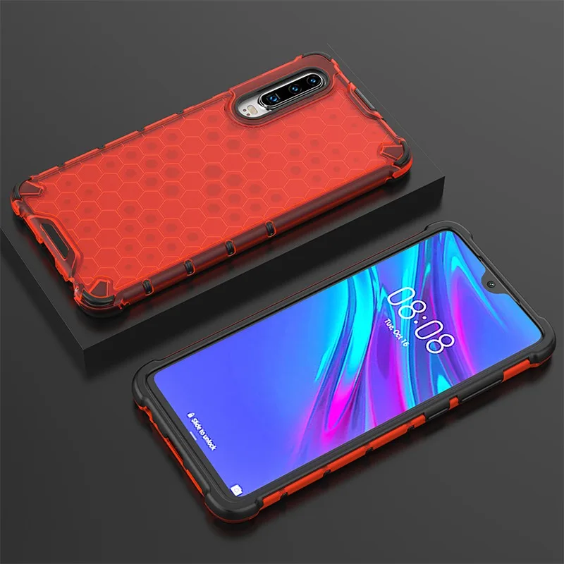 

Hybrid TPU PC Armor Case For Huawei P30 Pro Lite Mate 30 20 Pro 20X Honor 20 V20 8X 9X Pro Nova 5 5i Y9 Y7 Prime Honeycomb Case