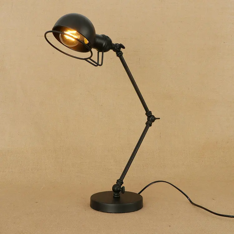 Ретро Кофейня настольная лампа деревянная Винтажная с регулируемой яркостью 40