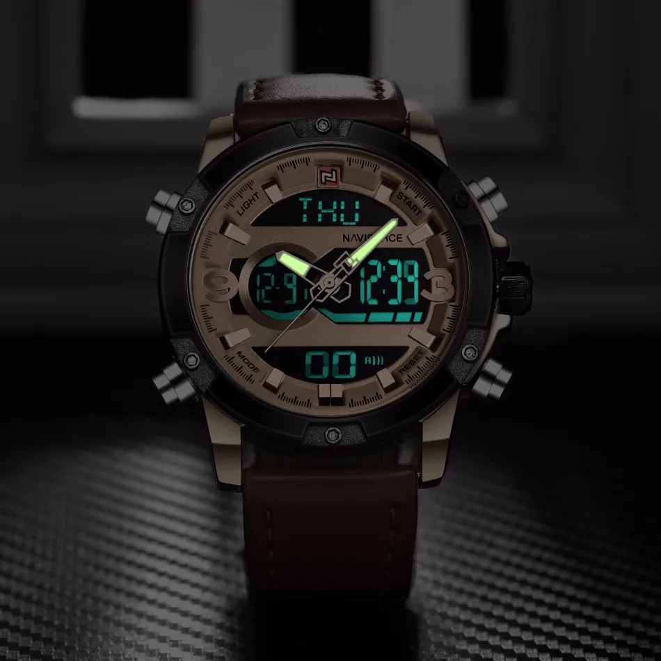 Мужские часы от бренда NAVIFORCE, мужские спортивные часы, мужские кварцевые часы, мужские повседневные военные водонепроницаемые наручные часы, relogio masculino