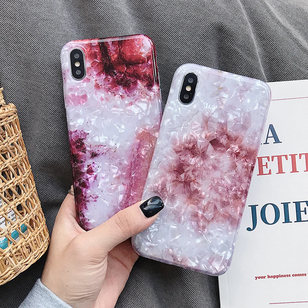 LOVECOM Dream Conch чехлы для iPhone 11 Pro Max XR XS Max 6 6S 7 8 Plus X мягкий IMD полный корпус фиолетовый телефон задняя крышка Coque подарки