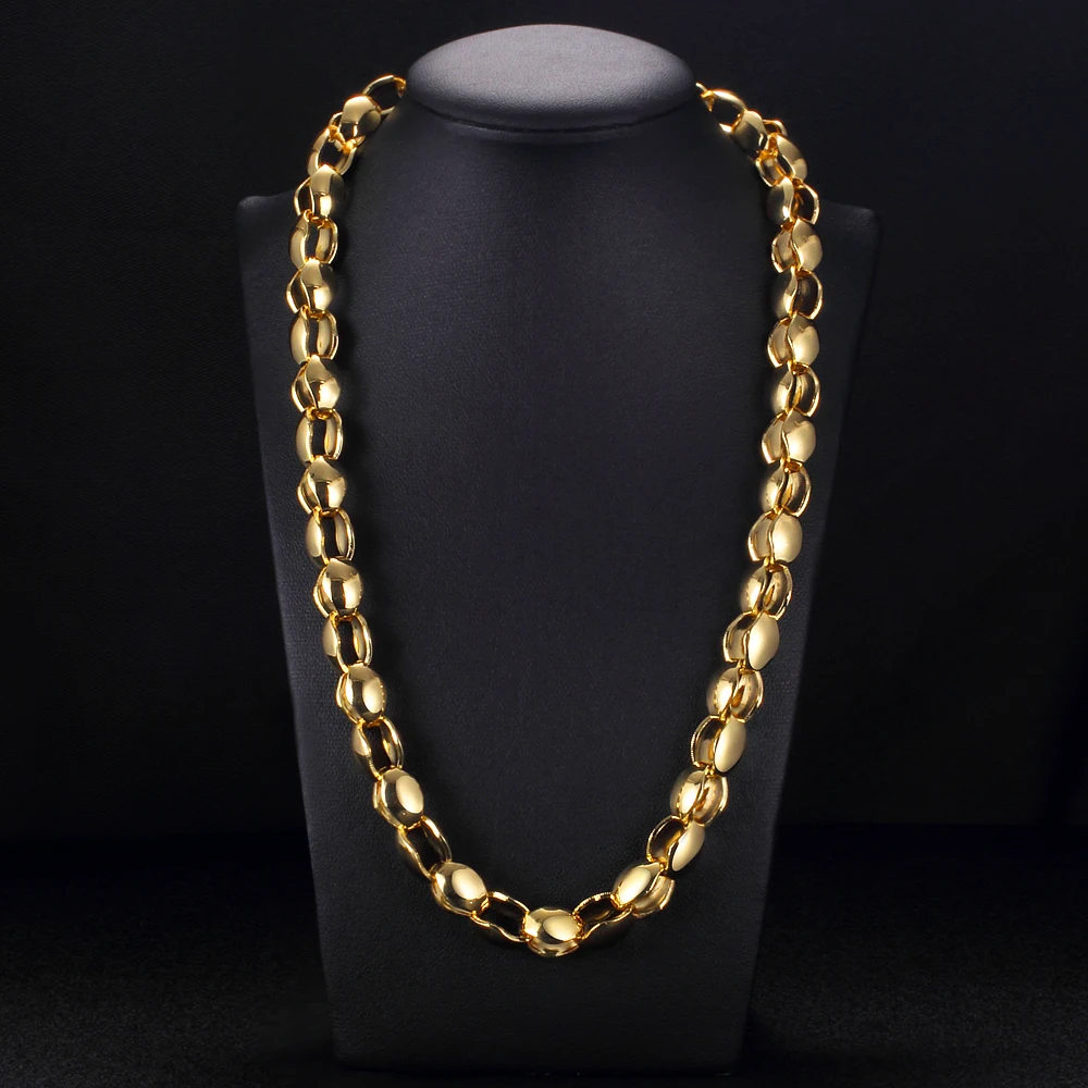 Для мужчин цепи 18kgold Цепочки и ожерелья оптовая продажа Мода золото Цвет 8 мм