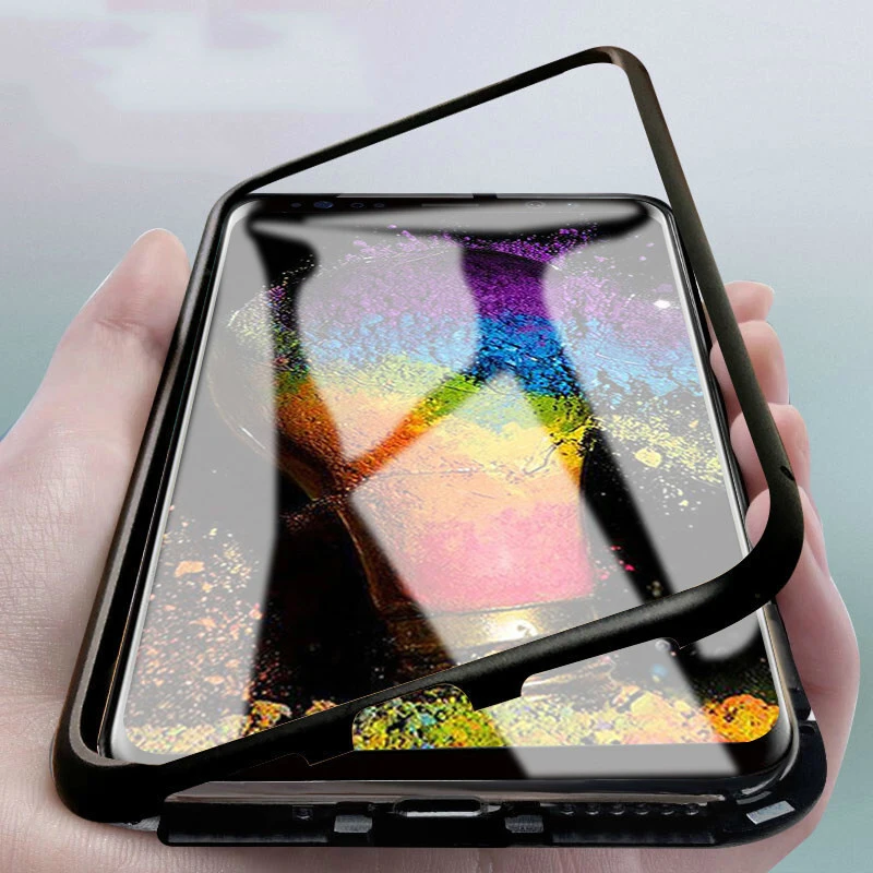 Luxury 360 Magnetic Adsorption Case for Samsung Galaxy S9 S8 Plus S7 Edge Note 8 9 Cover Shell J4 J6 A7 A9 2018 Cases |