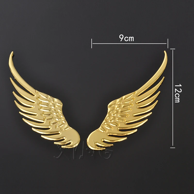 1 пара 3D металлических наклеек на автомобиль значок Wings Эмблема для BMW Audi Ford Volkswagen