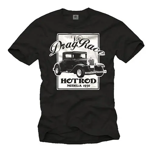 

Fashion for Short Sleeve Rockabilly Mens T Shirt with Custom Model A Hot Rod - Short Sleeve Us Car Teeharajuku Funny Tee Shirts