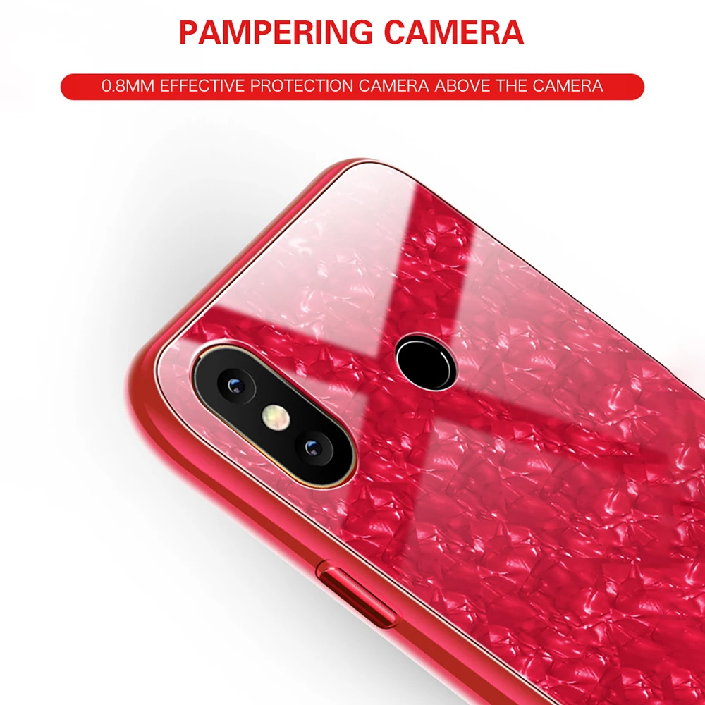 OTAO Fashion Shell Phone Case For Xiaomi 8SE 5X 6X Mix Max3 Cover Redmi Note5 Plus 6A Pro S2 Shockproof Tempered Glass Coque |