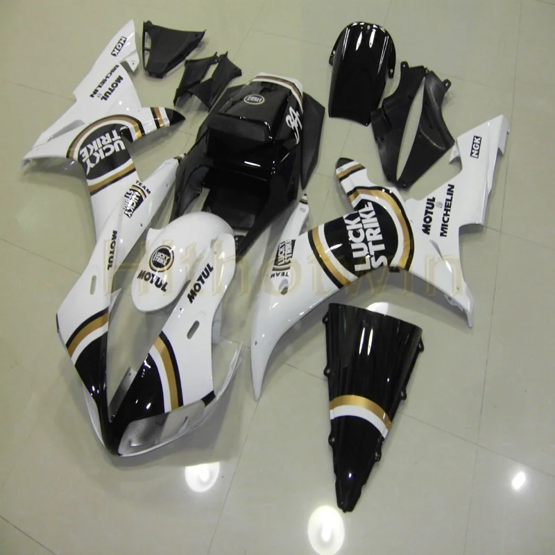 

Пластиковая крышка для мотоцикла на заказ, модель 2002-2003, YZF R1 02-03, Обтекатели из АБС-пластика, черный, белый корпус M2