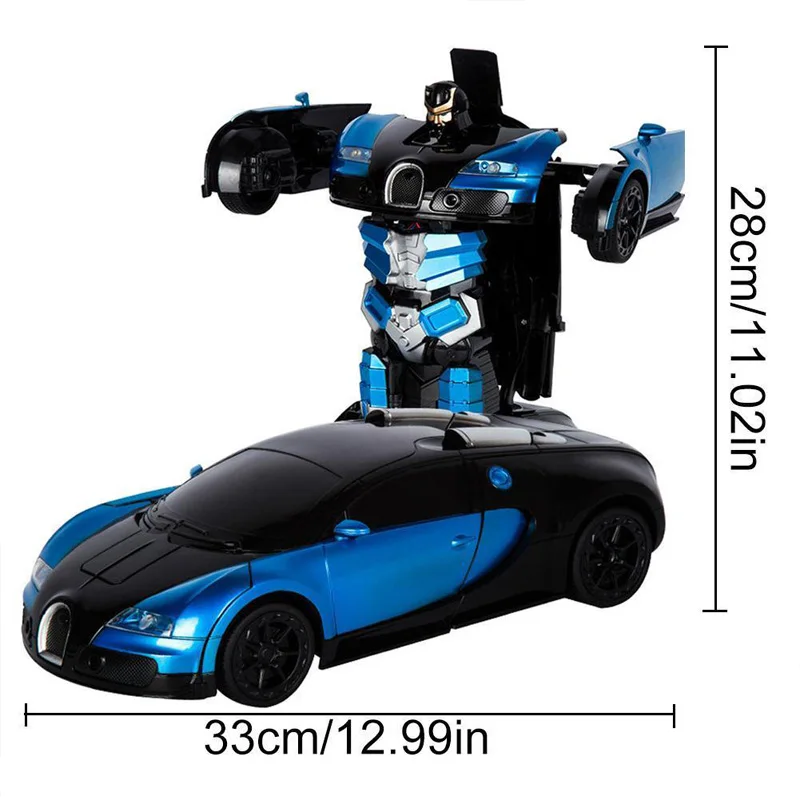2,4G трансформация Bugatti Индукционная деформация RC Автомобили RC пульт дистанционного управления деформационная машина в светильник игрушечный Электрический робот