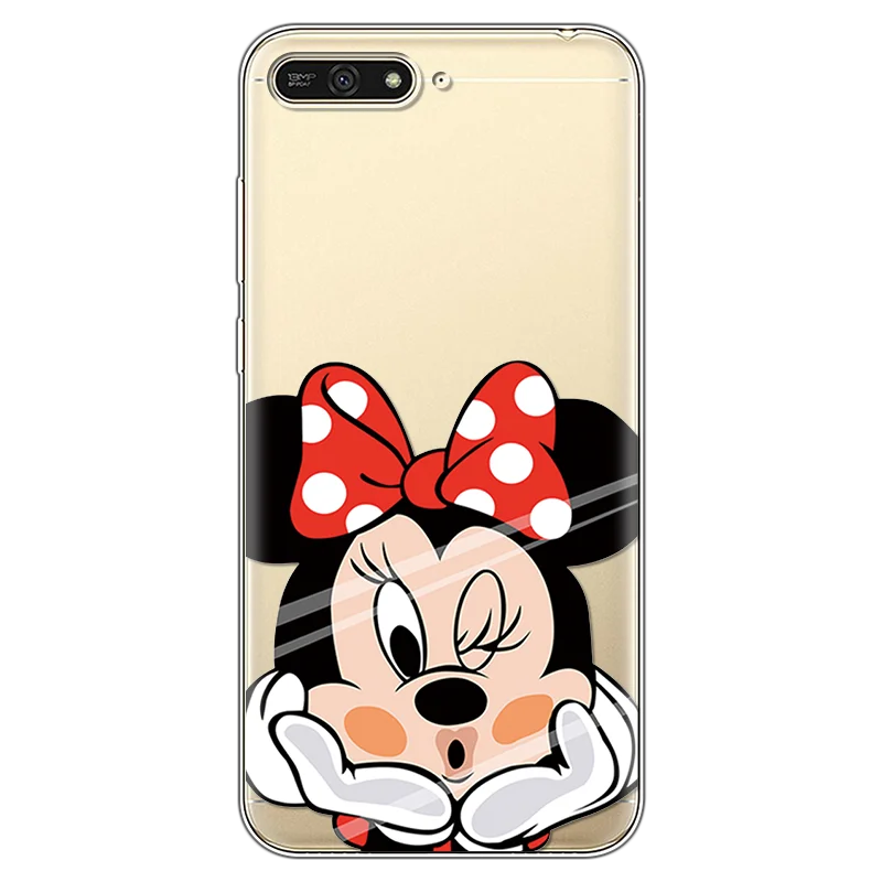 mini Милый Забавный мультяшный чехол для Coque huawei Y6 чехол прозрачный защитный для huawei Honor 7A 5,7 дюймов чехол для телефона задняя крышка - Цвет: mini