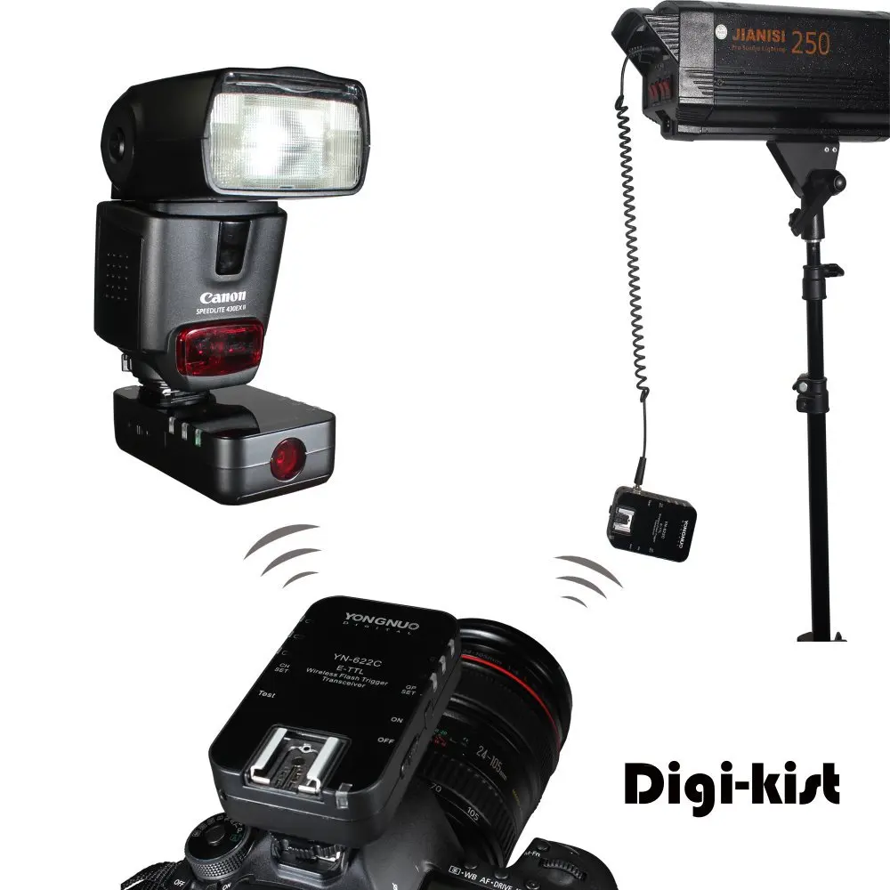 Приемопередатчики HSS TTL YN622 для C 600EX (RT) 580EXII 430EXII 320EX 270EXII 5 DMarkIII/II 1 DsMarkIII DMarkIV/III 7D 60D 50D
