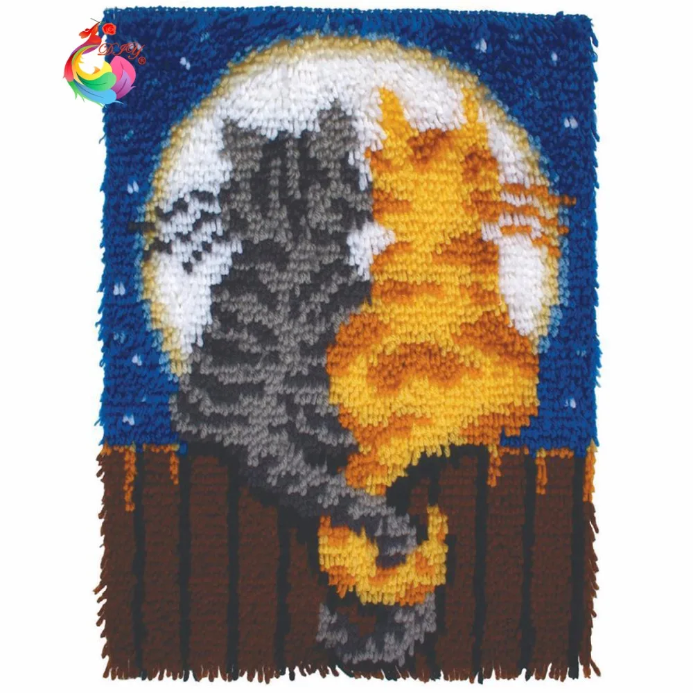 С автомобилем из мультфильма крюк с защелкой ковер комплекты вышивка вязальным