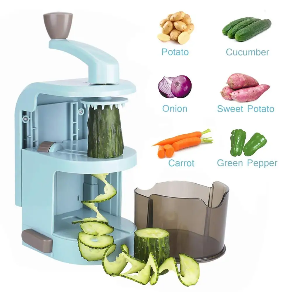 TPUSNOK Spiralizer овощерезка 4 в 1 лезвие циферблат спиральный измельчитель нож макароны