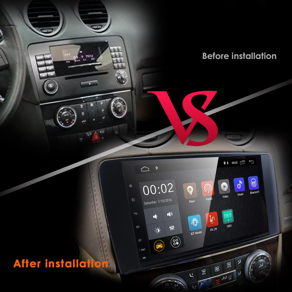 2 Din 9 дюймов Android 0 автомобильный без DVD плеер для Mercedes Benz GL ML CLASS W164 ML350 ML500 X164 GL320 4G RAM
