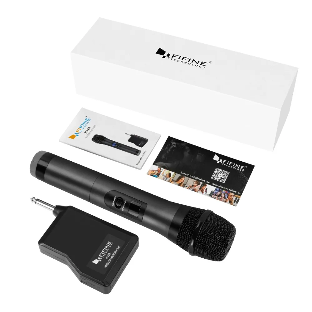 Беспроводная микрофонная система FIFINE UHF для наружной части маленький