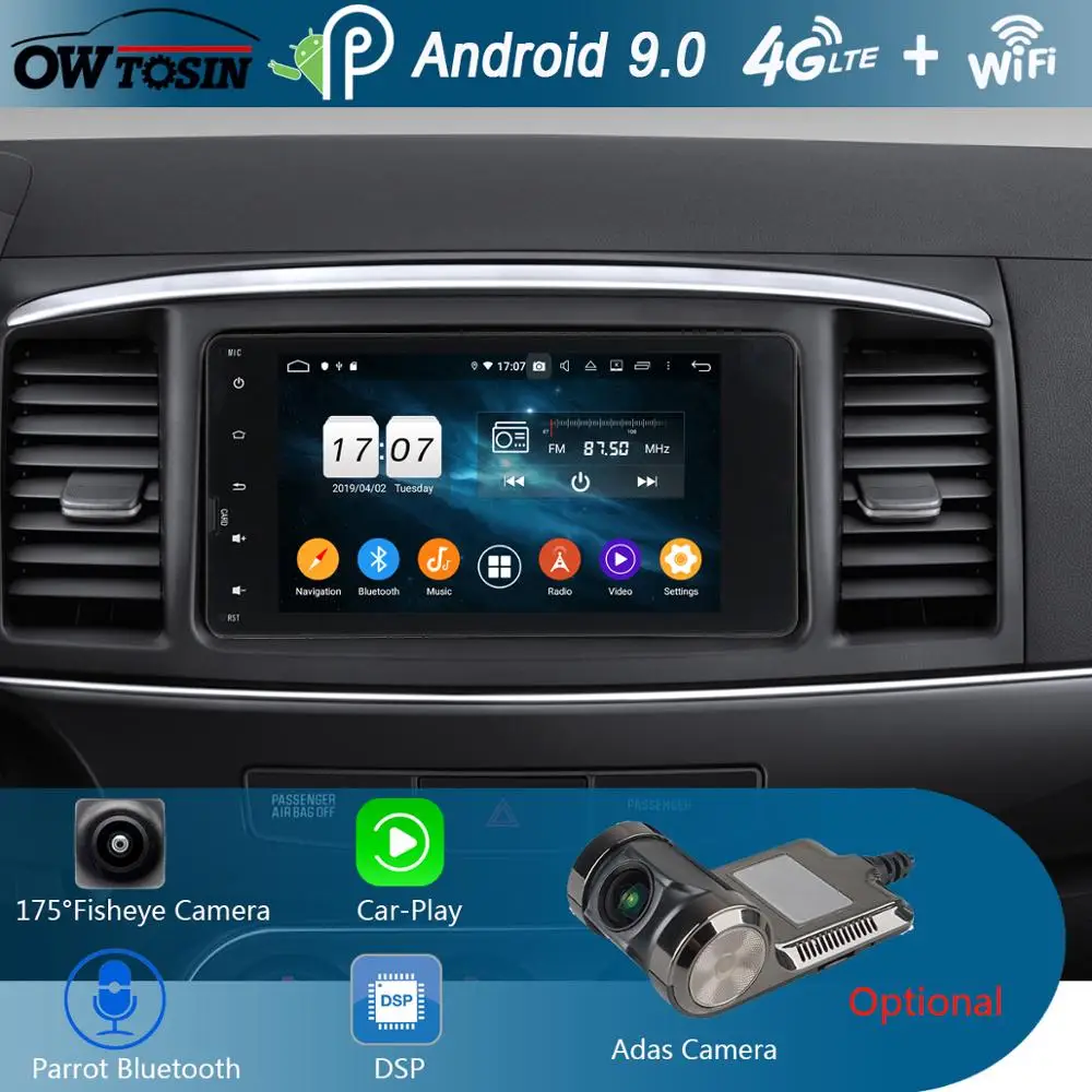 7 &quotIPS 8 Core 4G + 64G Android 9 0 Автомобильный DVD Радио GPS Navi для Mitsubishi Lancer Outlander ASX RVR 2013 2014 2015