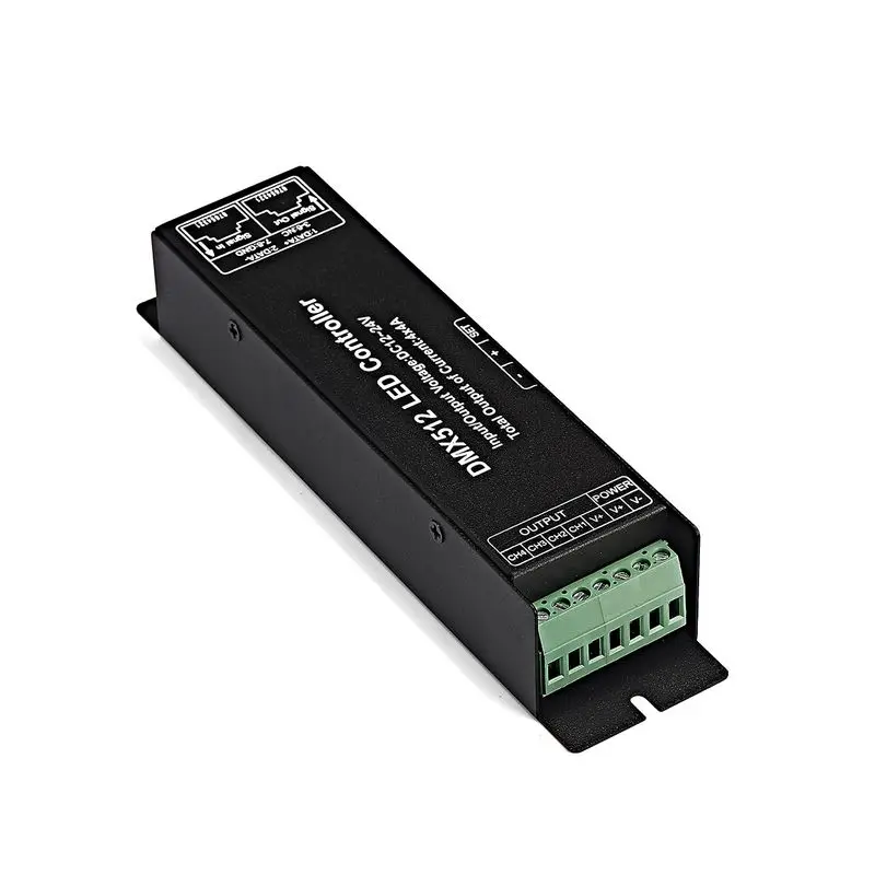 DMX512 4 канала 16A светодиодный декодер DC12V 24V DMX 512 контроллер LED RGB RGBW цифровой дисплей