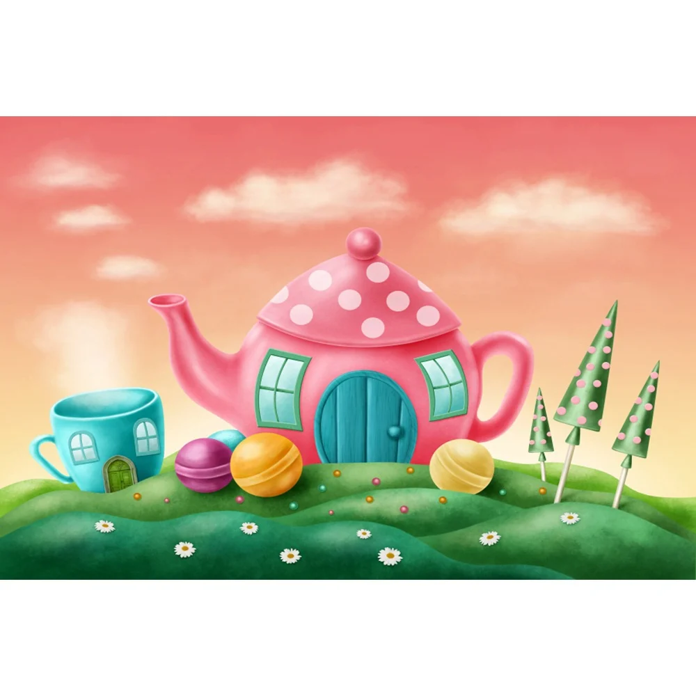 Yeele мороженое дом леденец Candyland ребенок день рождения фотографии задний план индивидуальные фотографические фоны для фотостудии - Цвет: Коричневый