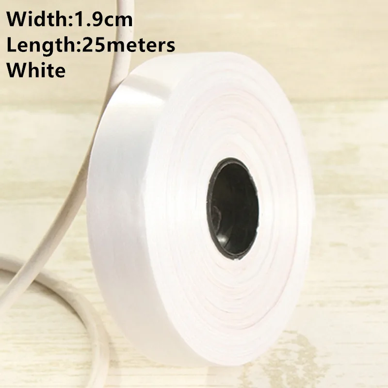 1.9cm White Новинка 1 рулон Width1cm-3.2cm бумажная лента ветровой колокольчик может быть завязана с воздушным шаром может быть разорвана пластиковые ленты можно свернуть ленту - Цвет: 1.9cm White