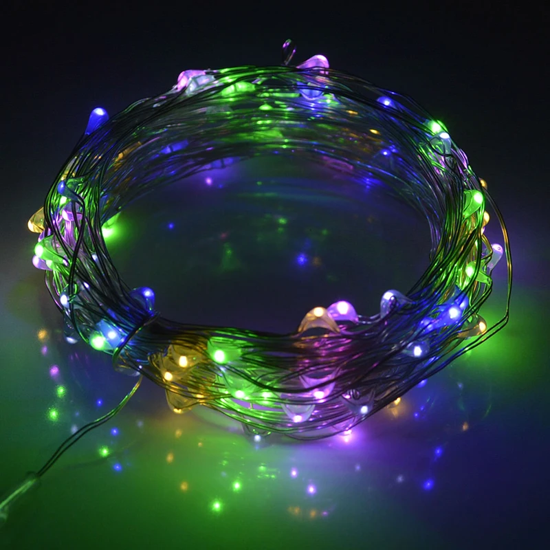 Горячая Распродажа 100LED 10 м цветной светильник сказочный вечерние декоративный с