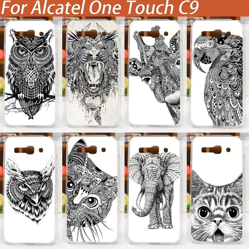 Новое поступление Модный чехол с рисунком для Alcatel one touch c9 OT 7047D 7047 TCL J920 белый и