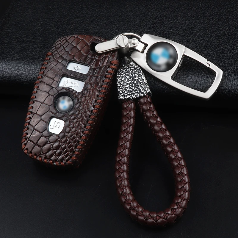 Suitable for BMW key bag leather 3 series 320li5 525liX1X5X6 set logo badge cover car box | Автомобили и мотоциклы