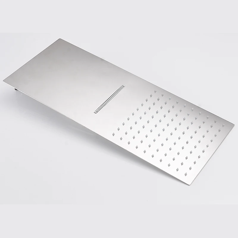 bakala rectangle bathroom stainless steel rain shower head rainfall bath shower chrome top sprayer highpressure rainfall shower free global shipping