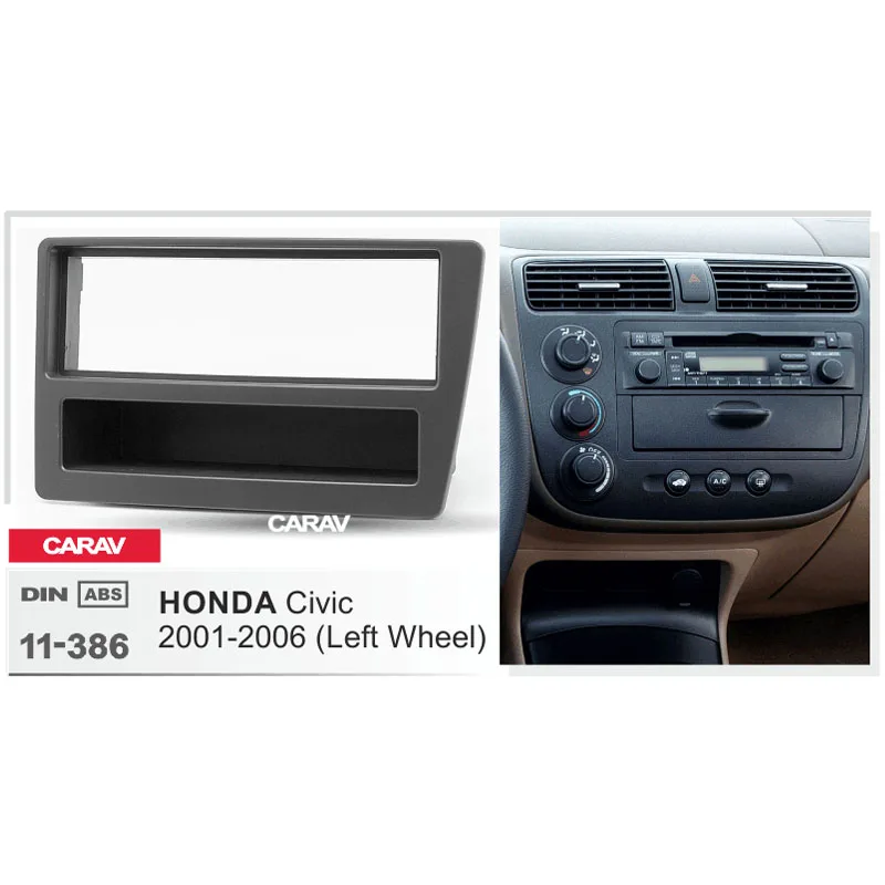 1 Din радиоприемник для HONDA Civic 2001 2006 w/pocket (левое колесо) DVD стереопанель крепление
