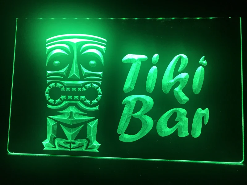 I298 Новинка! Лучшая барная маска Tiki светодиодная неоновая вывеска для паба