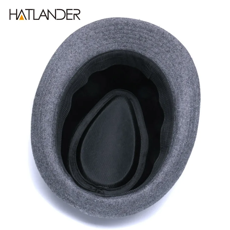Шляпа-федора для мужчин и женщин HATLANDER, Классическая однотонная фетровая шляпа для мужчин и женщин, шерстяная шляпа для джаза и церкви, зимня... (art.: 7abc5ede2) - 7abc5ede2