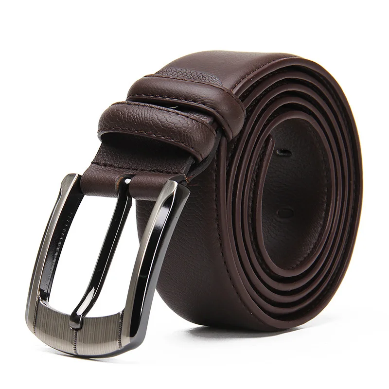 Ремень мужской из натуральной коровьей кожи роскошный брендовый деловой пояс с