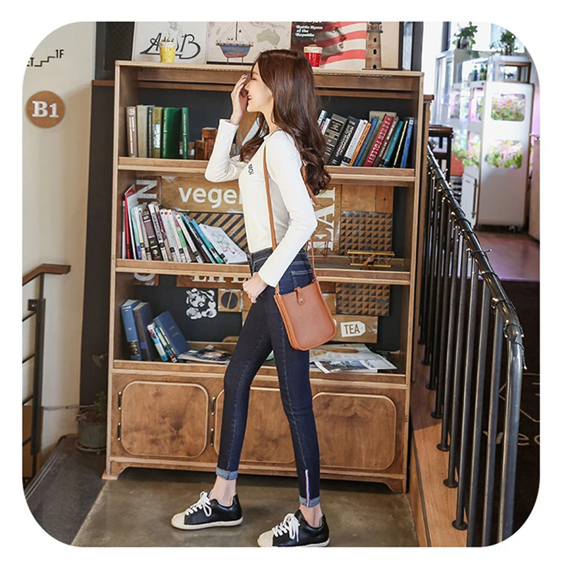 Новинка 2017 года модные джинсы Для женщин карандаш Брюки для девочек девять Штаны