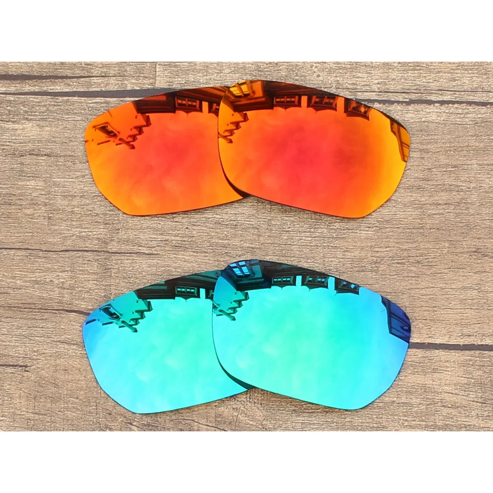 

Vonxyz 2 Pairs Ruby Mirror & Jade Mirror Replacement Lenses for-Oakley Style Switch Frame