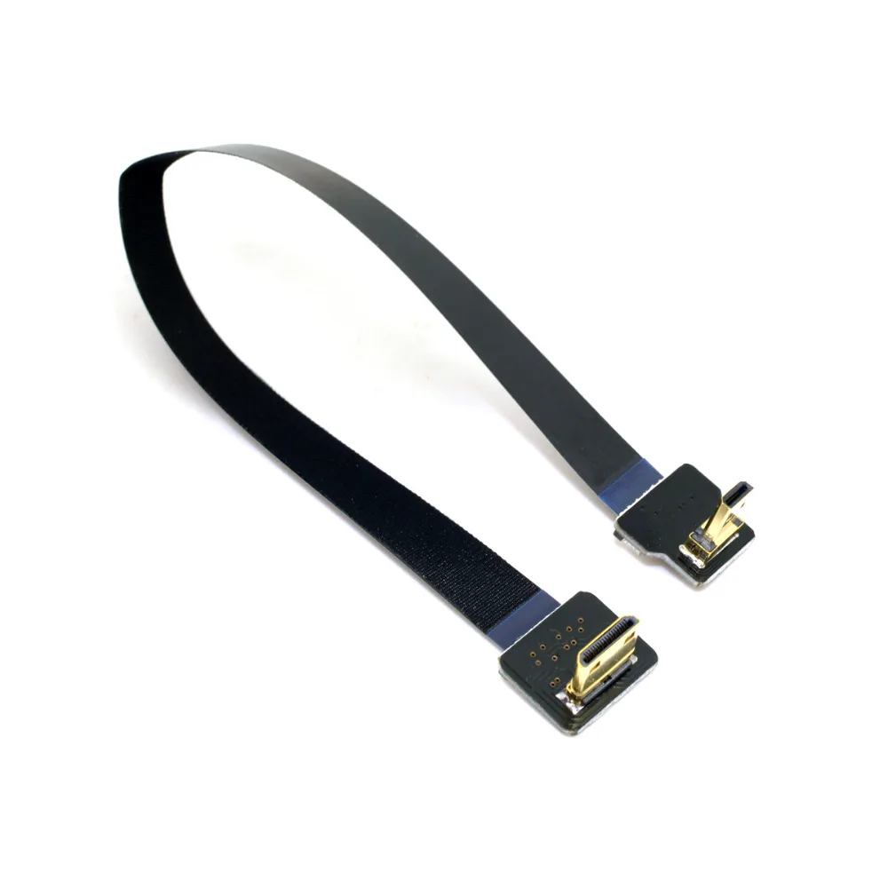 

NGFF 50cm Down Angled 90 Degree FPV Micro HDMI-compatible Male to Mini HDMI-compatible FPC Flat Cable for GOPRO Aerial
