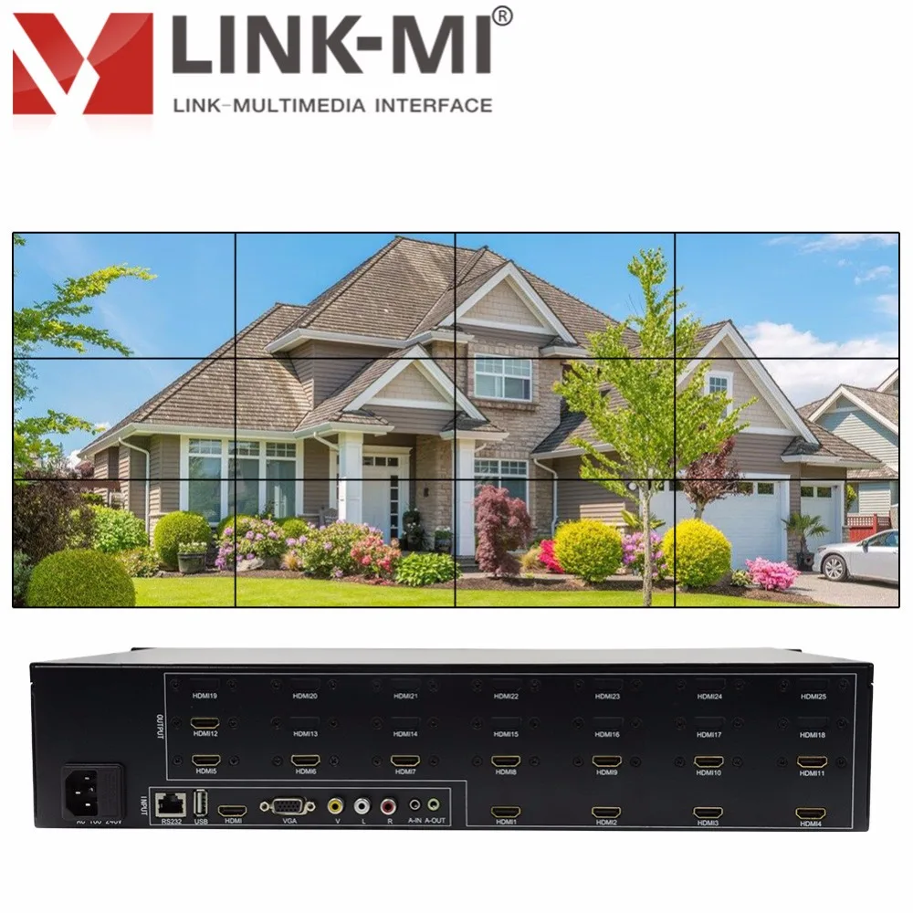 Настенный видеоконтроллер LM TV12 4x3 3x2 2x3 3x3 2x2 2x5 5x2 USB + HDMI VGA AV TV с полностью цифровым