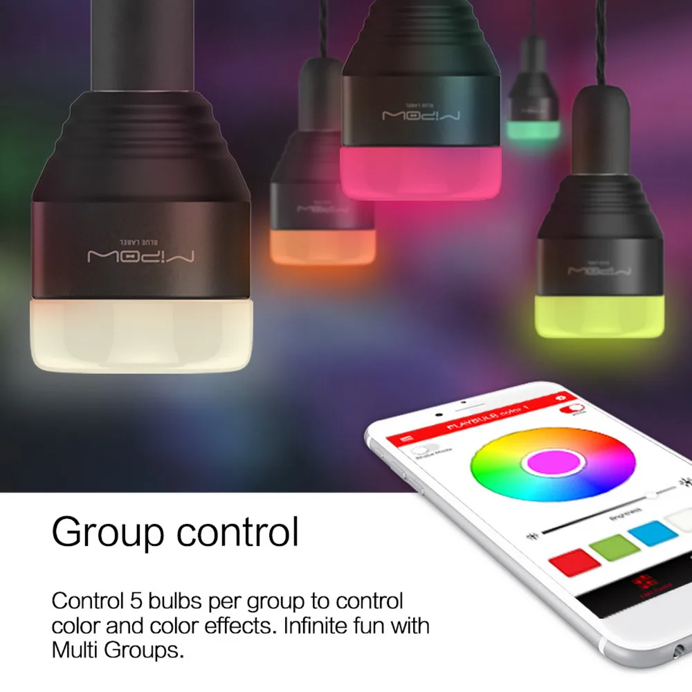 MIPOW Bluetooth светодиодные лампы смарт (умные) APP контролируется смартфоном