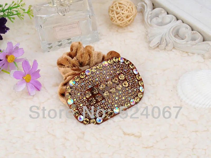 Резинка для волос женская 3 цвета стразы с кристаллами геометрической формы