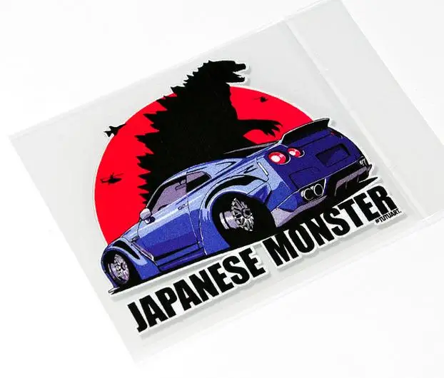 Светоотражающий дрейф JDM виниловые японские наклейки с монстрами GTR35 BRZ