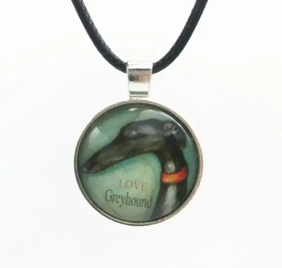 1 шт. тайм Грэм Грейхаунд собака подвеска с художественной фотографией щенок