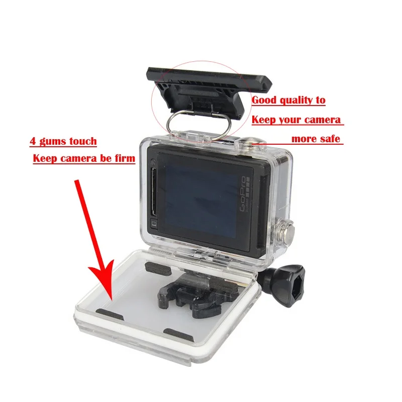 Go Pro Hero 4 Underwater Waterproof Housing Case Replacement + hero4 camera cover caps for GoPro and 3+ plus | Электроника