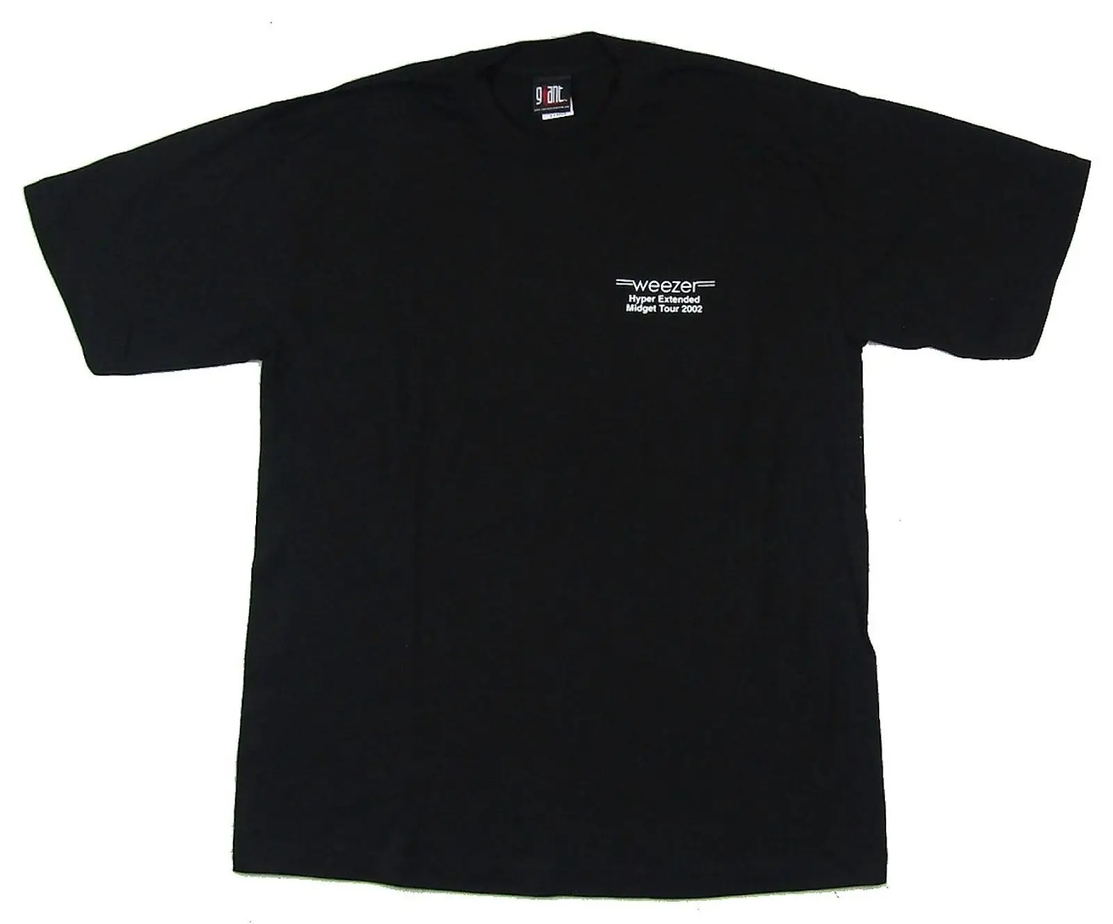 Weezer Crew 2002 Midget Tour Мужская черная футболка новая официальная винтажная гигантская